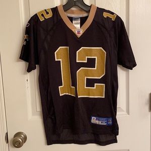 NFL New Orleans Saints Black On-Field Youth Jersey #12 Colston Medium 10-12